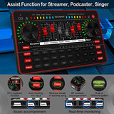Audio Interface with Audio Mixer & Sound Card, tenlamp G3 Audio Console with Sound Board Voice Changer, Studio Vocal Effects Processor Equipment for PC Live Streaming Gaming Music Recording Podcast