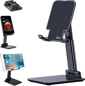 Cell Phone Stand, tenlamp Angle Height Adjustable Cell Phone Holder , Fully Foldable Cellphone Stand for Desk